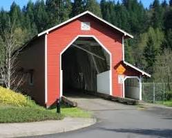 Red Office covered bridge in Westfir, Oregon